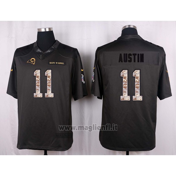 Maglia NFL Anthracite Los Angeles Rams Austin 2016 Salute To Service